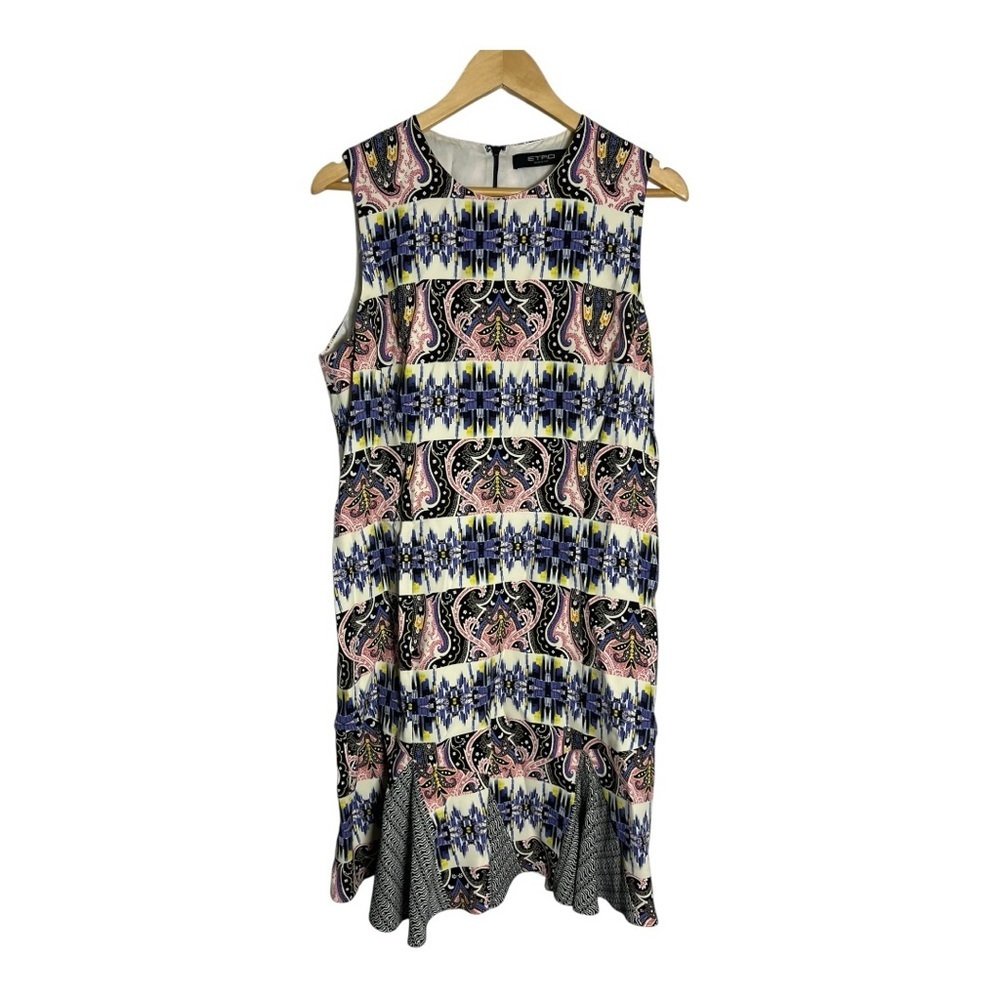 Etro Multicolor Sleeveless Dress - Elevated office or Vacation Wear - Size XL - Picture 2 of 6